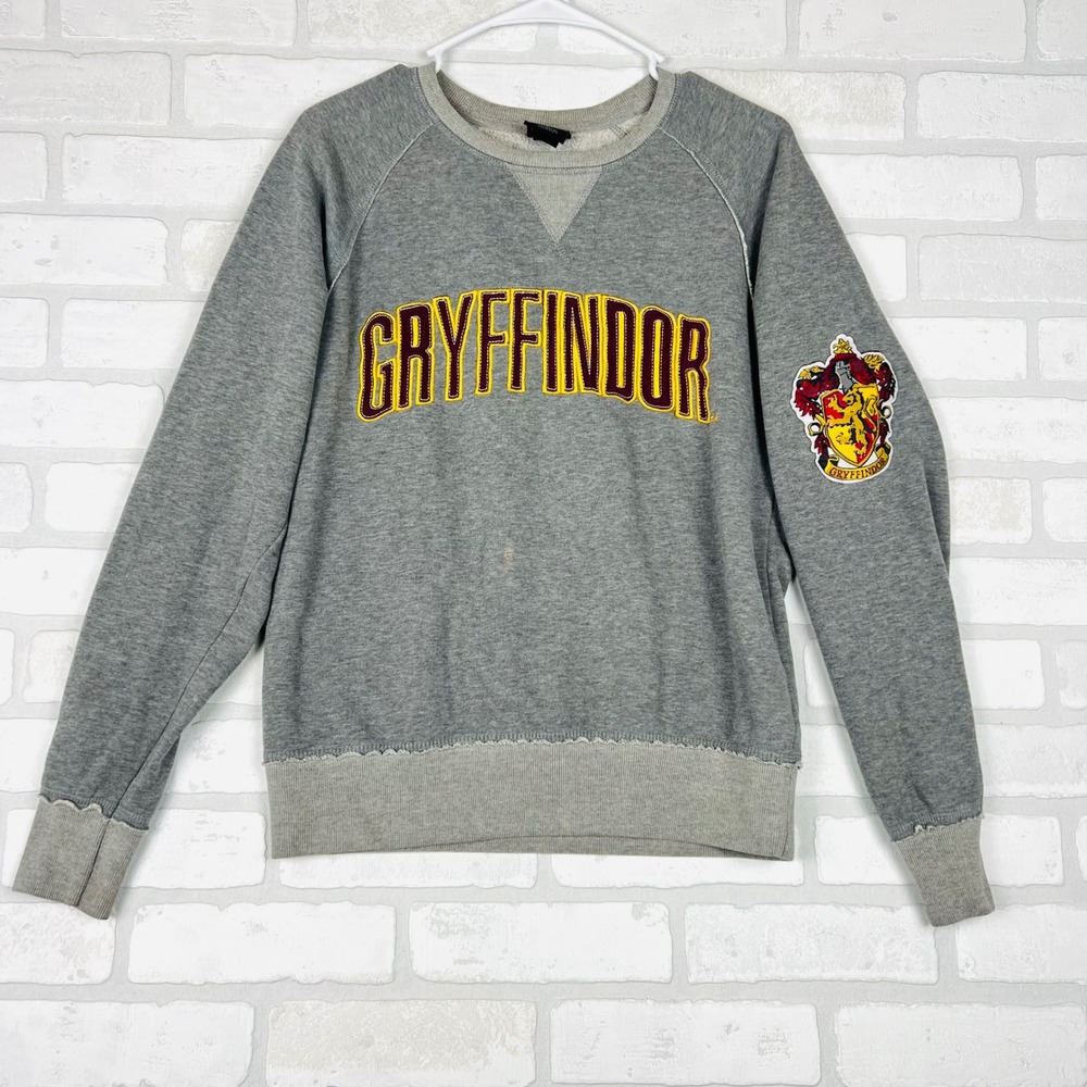 Harry Potter Gryffindor Sweatshirt Universal Studios Gray Raglan Womens Small